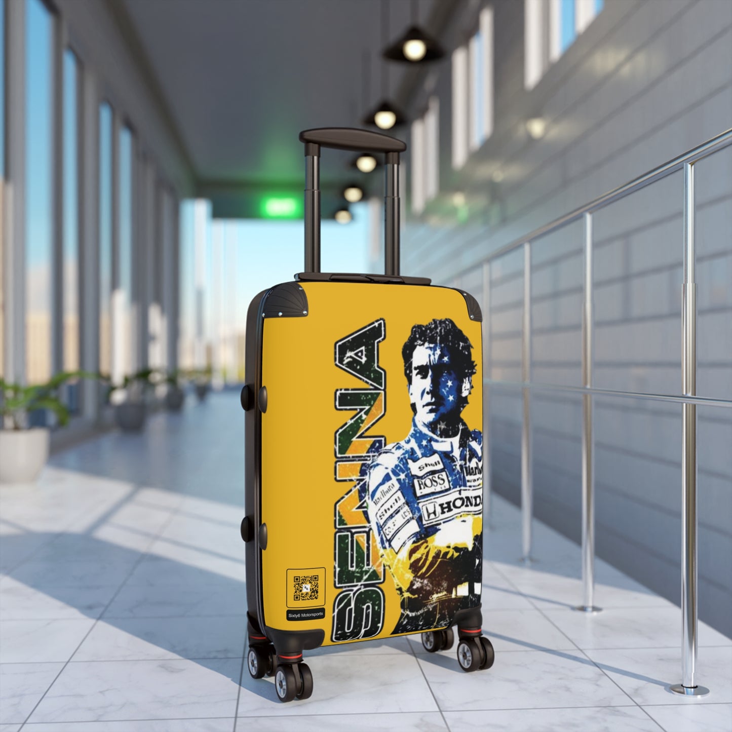 Senna Theme Suitcase - Durable Travel Luggage for Motorsport Fans