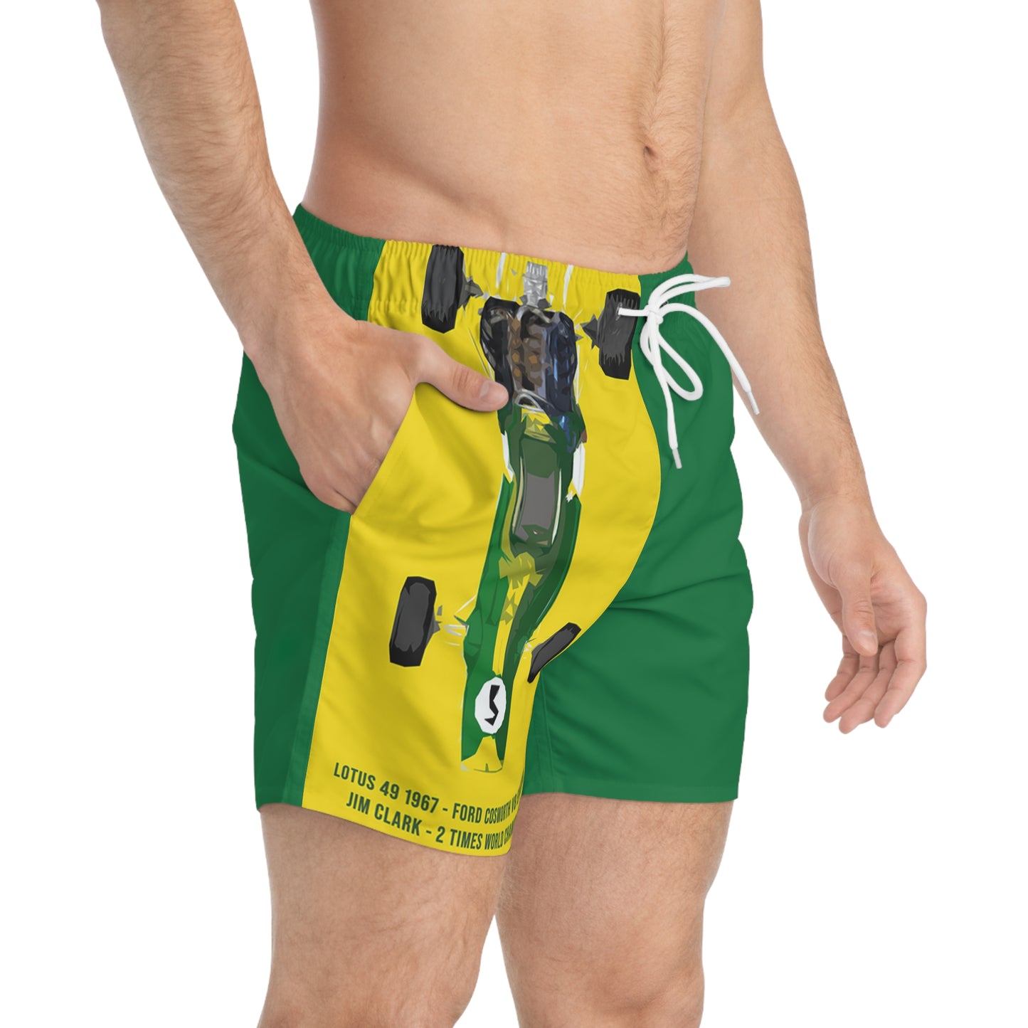 Lotus 49 Jim Clark Vintage Racing Swim Trunks
