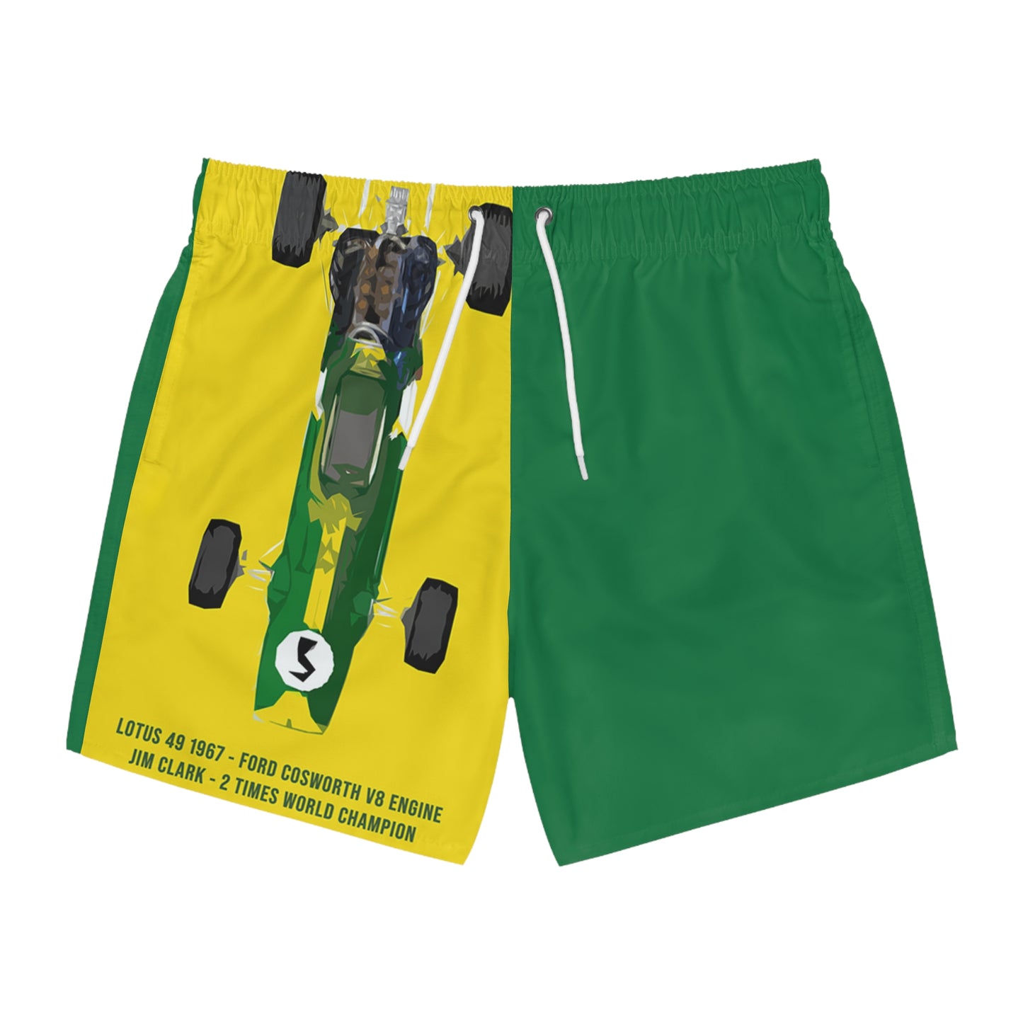 Lotus 49 Jim Clark Vintage Racing Swim Trunks