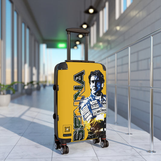 Senna Theme Suitcase - Durable Travel Luggage for Motorsport Fans