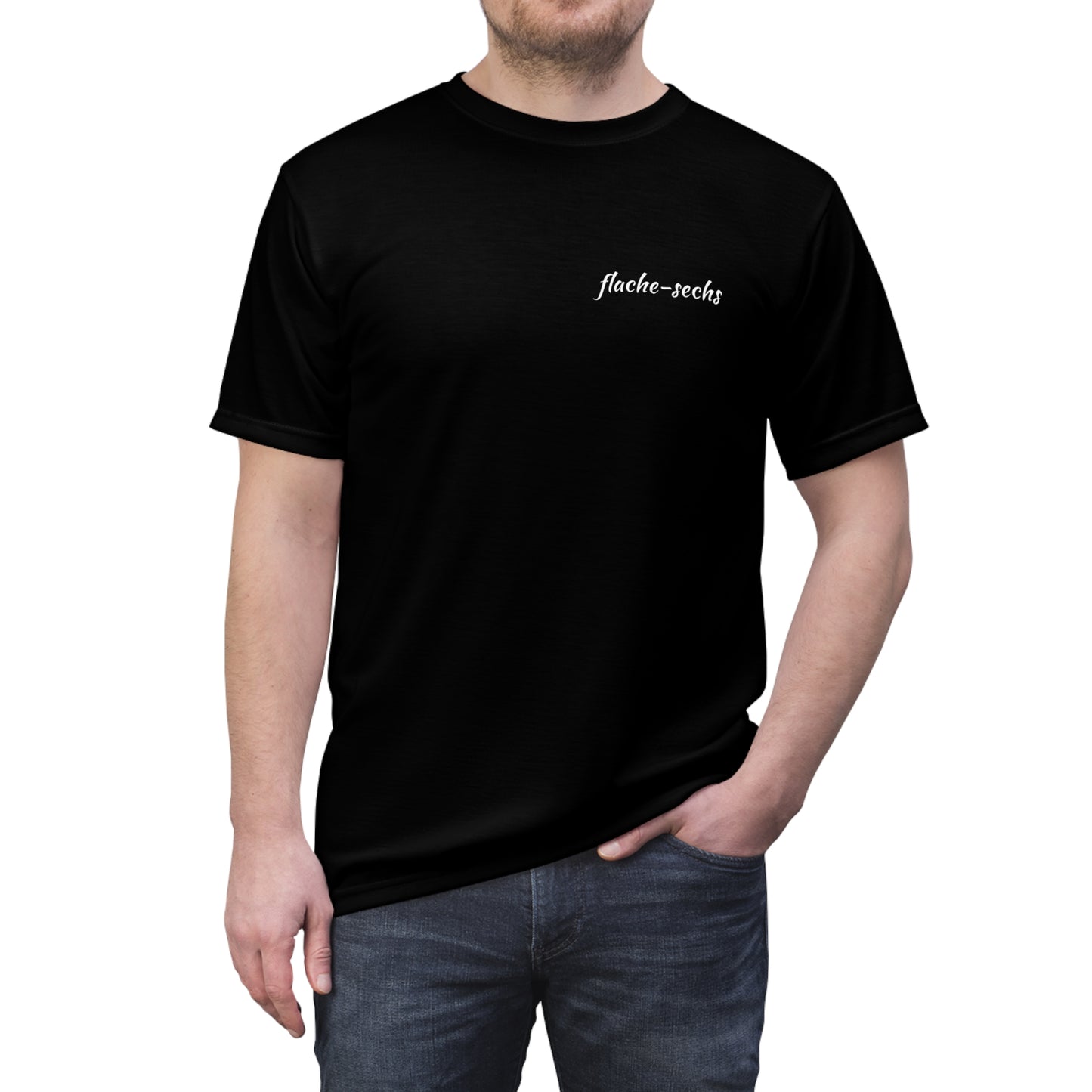 Flache-Sechs Unisex Cut & Sew Tee