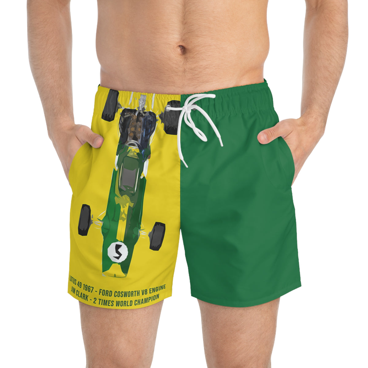 Skynpi Racing Trunks Lotus 49 Jim Clark Vintage Racing Swim Trunks – Sixty6 Motorsports