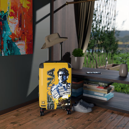 Senna Theme Suitcase - Durable Travel Luggage for Motorsport Fans