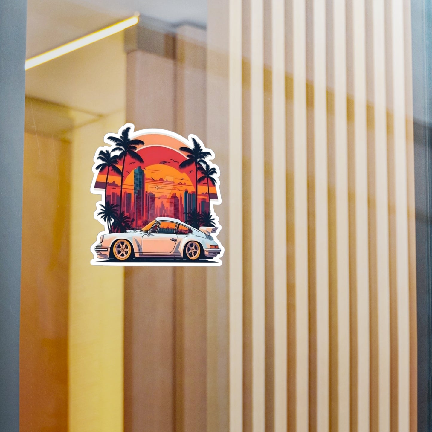 "Miami Vice" Porsche 911 Vinyl Decal