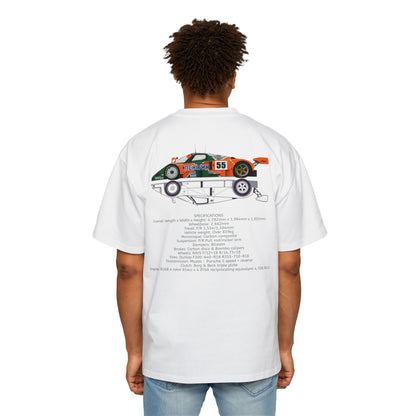 4 Rotor R26B/1991Mazda 787b Specs - Men's Heavy Oversized Tee